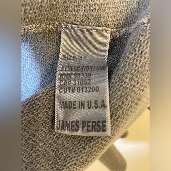 Standard James Perse Cardigan Women 1 Gray Open Front Jacket Shawl Collar - Picture 9 of 10